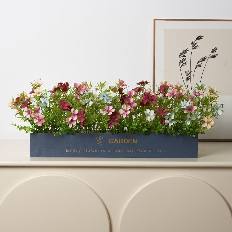 Artificial Botanical Flower Arrangement in Decorative Planter