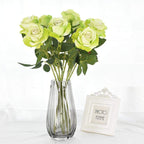 Artificial Flannel Roses, 10 Pieces, 50 cm