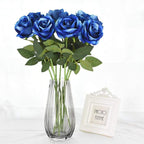 Artificial Flannel Roses, 10 Pieces, 50 cm