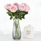 Artificial Flannel Roses, 10 Pieces, 50 cm