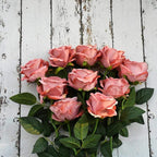 Artificial Flannel Roses, 10 Pieces, 50 cm
