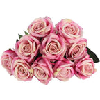 Artificial Flannel Roses, 10 Pieces, 50 cm