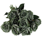 Artificial Flannel Roses, 10 Pieces, 50 cm