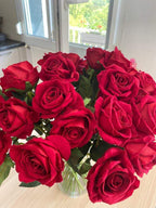 Artificial Flannel Roses, 10 Pieces, 50 cm