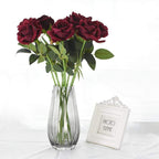 Artificial Flannel Roses, 10 Pieces, 50 cm