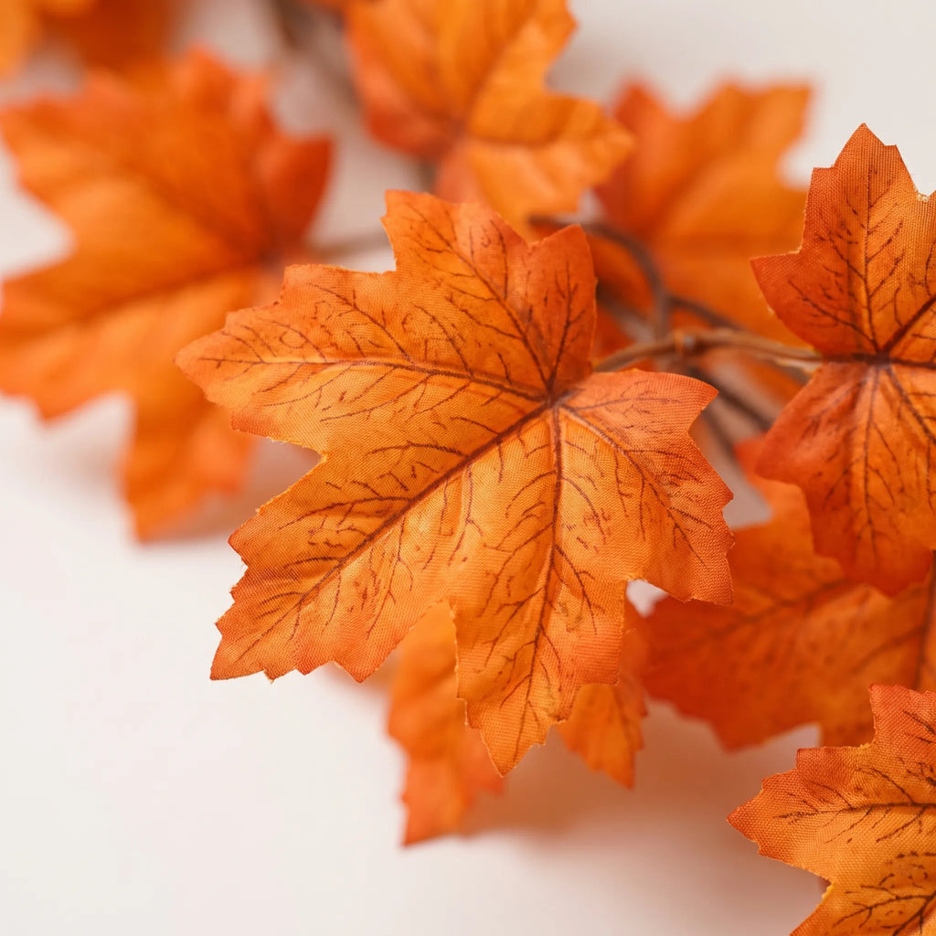 Artificial Maple Leaf Garland for Autumn and Halloween Decor