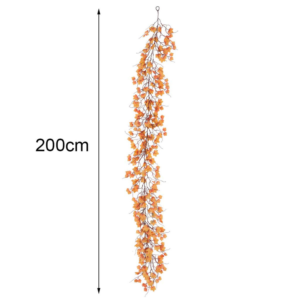 Artificial Maple Leaf Garland for Autumn and Halloween Decor