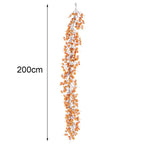 Artificial Maple Leaf Garland for Autumn and Halloween Decor