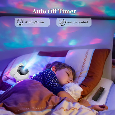 Astronaut LED Galaxy Projector Night Light, 360° Rotating Head, USB