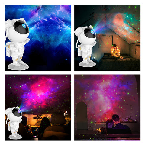 Astronaut LED Galaxy Projector Night Light, 360° Rotating Head, USB