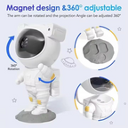 Astronaut LED Galaxy Projector Night Light, 360° Rotating Head, USB