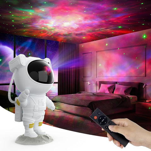 Astronaut LED Galaxy Projector Night Light, 360° Rotating Head, USB