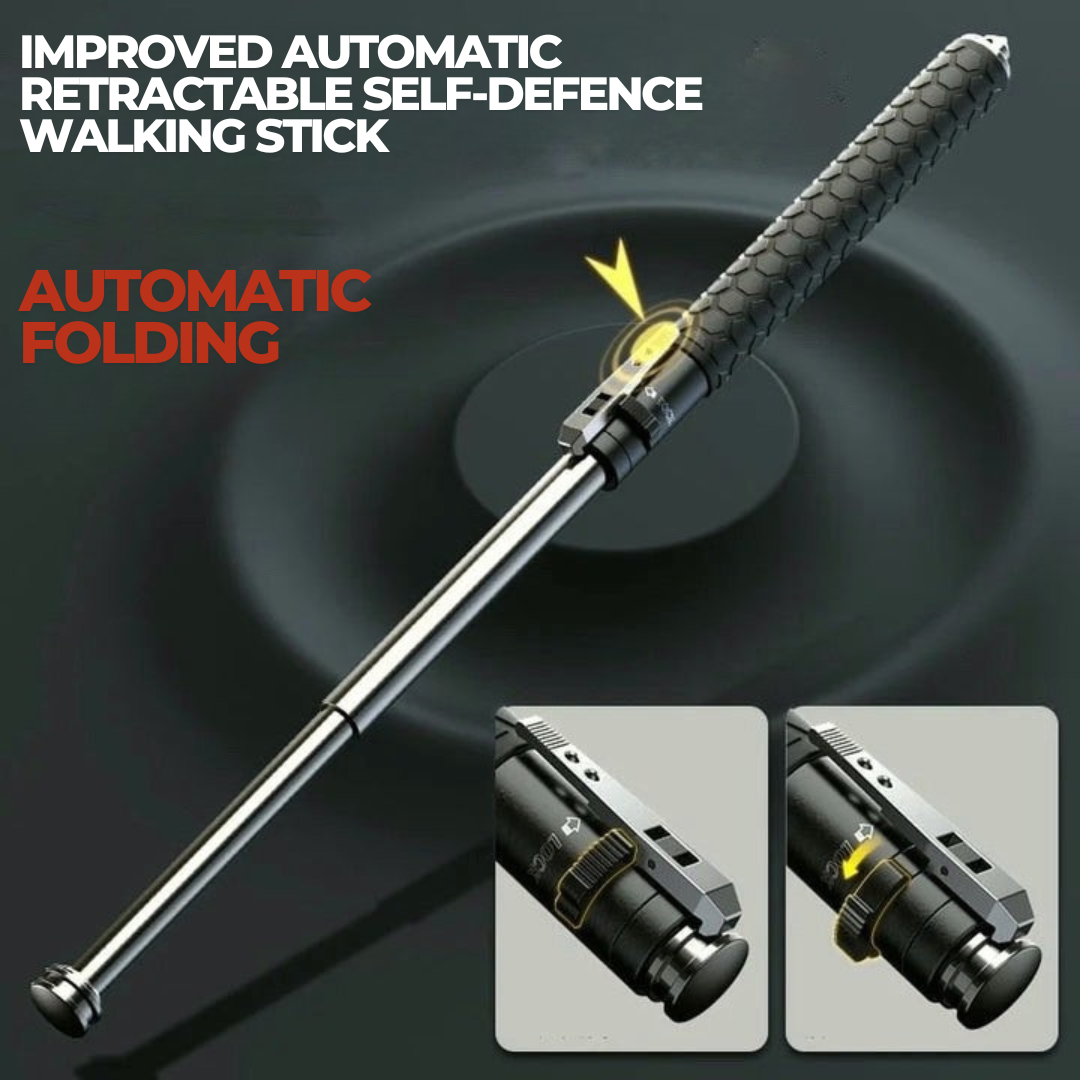 Automatic Hiking Walking Stick with LED Light, Alloy Steel