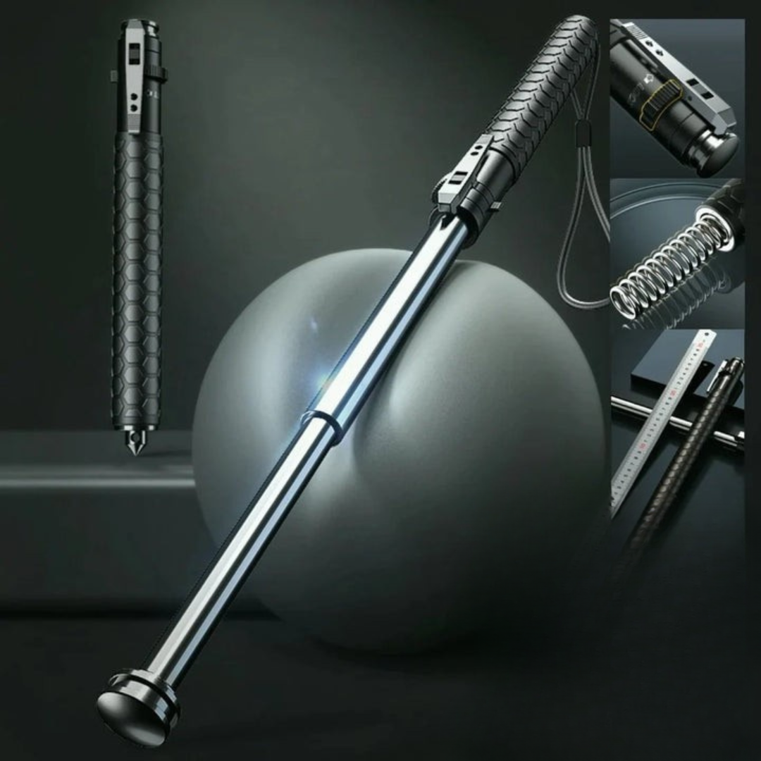 Automatic Hiking Walking Stick with LED Light, Alloy Steel