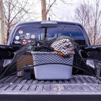 Elastic Luggage Net with Metal Carabiners - Black, 36"x24", Polypropylene, view 2