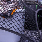 Elastic Luggage Net with Metal Carabiners - Black, 36"x24", Polypropylene, view 3