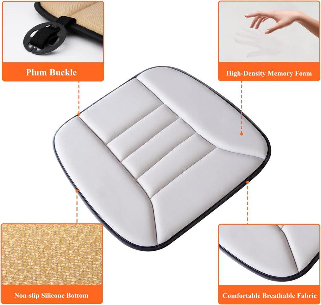 Memory Foam Car Seat Cushion - Ergonomic, Black, 48.5x48.5 cm, view 11