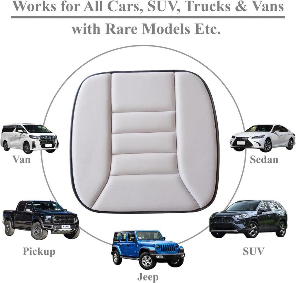 Memory Foam Car Seat Cushion - Ergonomic, Black, 48.5x48.5 cm, view 12