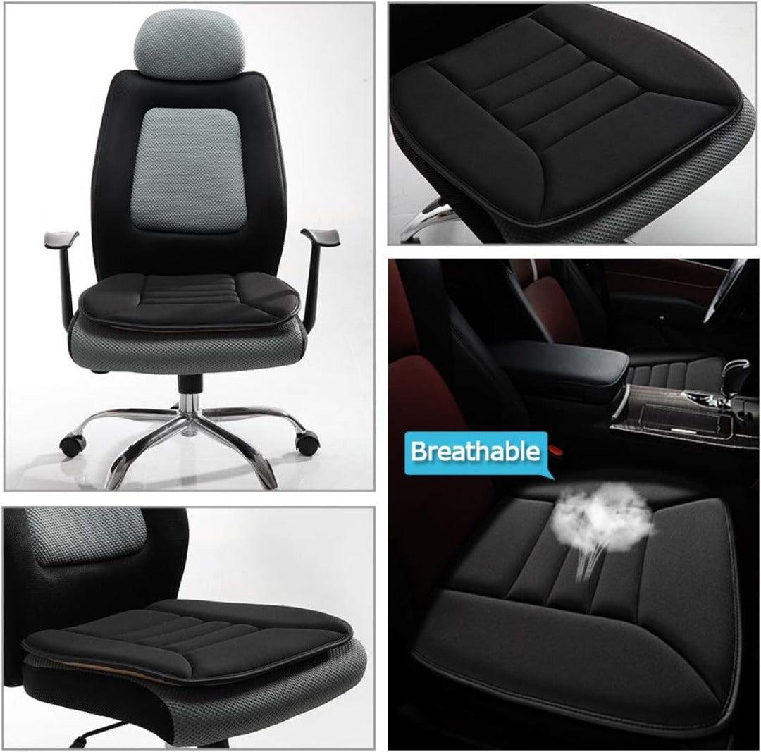 Memory Foam Car Seat Cushion - Ergonomic, Black, 48.5x48.5 cm, view 16