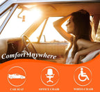 Memory Foam Car Seat Cushion - Ergonomic, Black, 48.5x48.5 cm, view 2