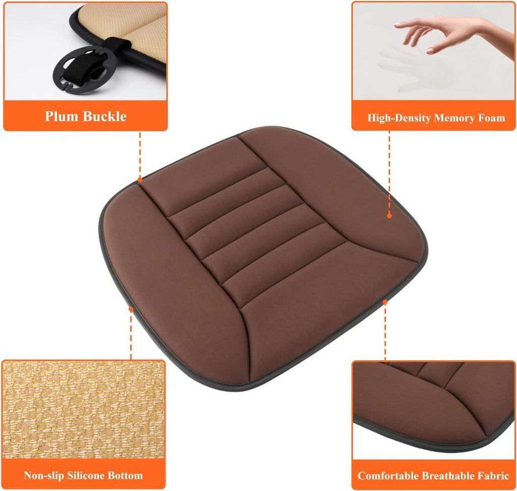 Memory Foam Car Seat Cushion - Ergonomic, Black, 48.5x48.5 cm, view 4
