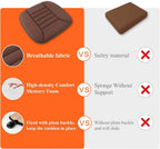 Memory Foam Car Seat Cushion - Ergonomic, Black, 48.5x48.5 cm, view 6
