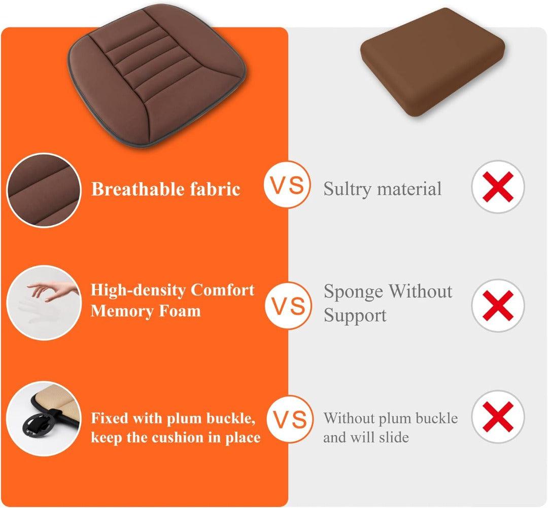 Memory Foam Car Seat Cushion - Ergonomic, Black, 48.5x48.5 cm, view 6