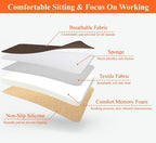 Memory Foam Car Seat Cushion - Ergonomic, Black, 48.5x48.5 cm, view 7