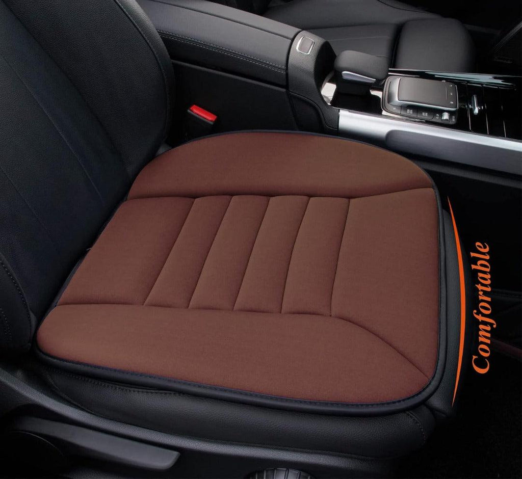 Memory Foam Car Seat Cushion - Ergonomic, Black, 48.5x48.5 cm