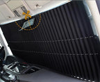 Retractable Front Windshield Sunshade for Cars - Aluminium Foil, Compact Size, view 6