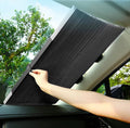 Retractable Front Windshield Sunshade for Cars - Aluminium Foil, Compact Size