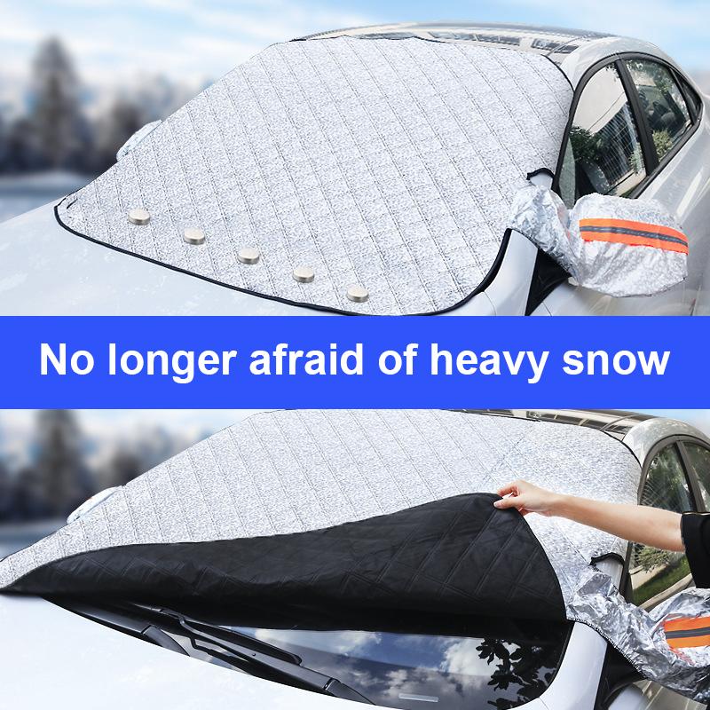 Magnetic Car Anti-Snow Cover - Aluminium Foil, 220x110cm, Silver, view 5