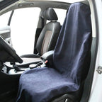 Car Seat Towel Set - Quick-Drying Polyester, Dark Blue, 2 Pieces, view 2
