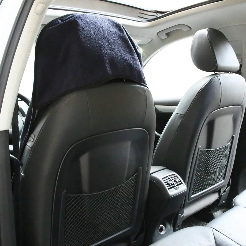 Car Seat Towel Set - Quick-Drying Polyester, Dark Blue, 2 Pieces, view 4