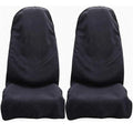 Car Seat Towel Set - Quick-Drying Polyester, Dark Blue, 2 Pieces