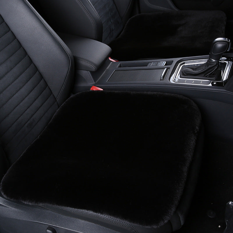Thickened Winter Short Rabbit Plush Car Seat Cushion - Backless, Universal Fit, view 11