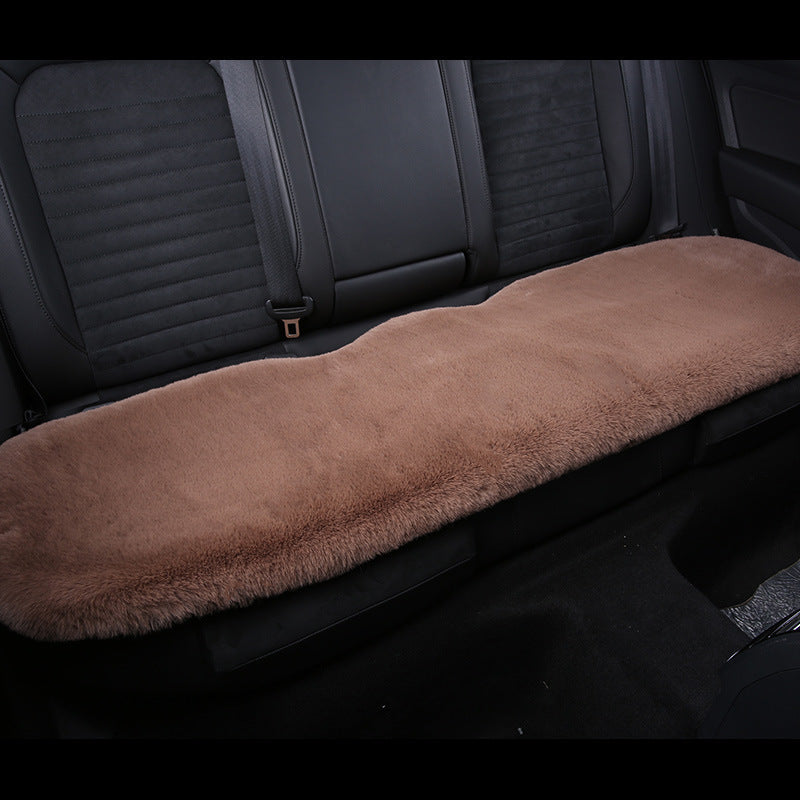 Thickened Winter Short Rabbit Plush Car Seat Cushion - Backless, Universal Fit, view 15