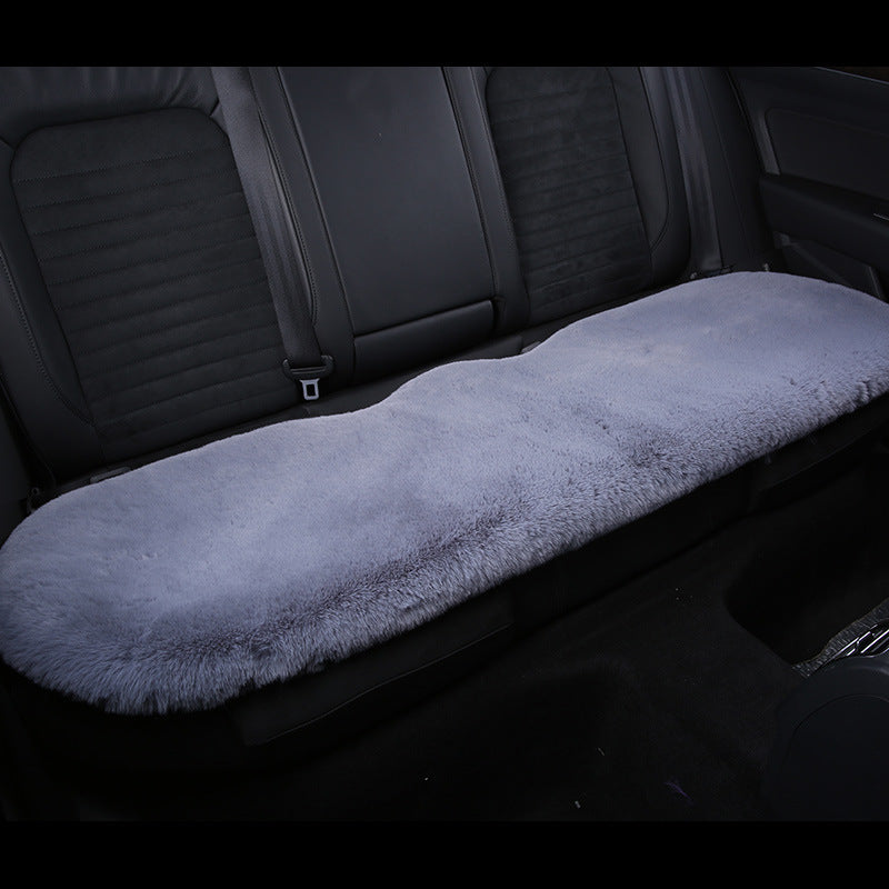 Thickened Winter Short Rabbit Plush Car Seat Cushion - Backless, Universal Fit, view 17