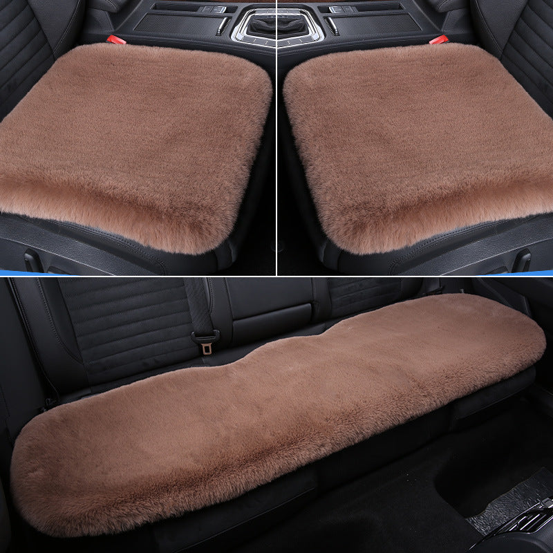 Thickened Winter Short Rabbit Plush Car Seat Cushion - Backless, Universal Fit, view 25