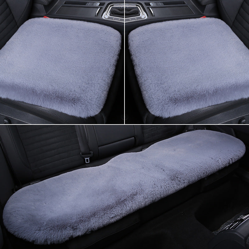 Thickened Winter Short Rabbit Plush Car Seat Cushion - Backless, Universal Fit, view 27