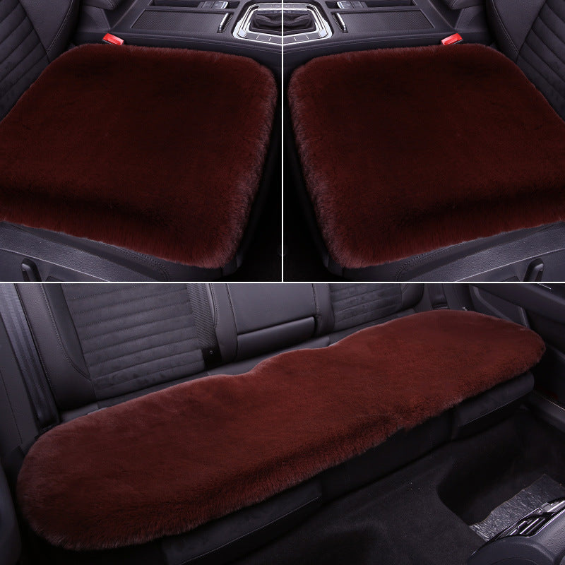 Thickened Winter Short Rabbit Plush Car Seat Cushion - Backless, Universal Fit, view 33