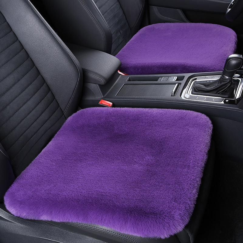 Thickened Winter Short Rabbit Plush Car Seat Cushion - Backless, Universal Fit, view 8
