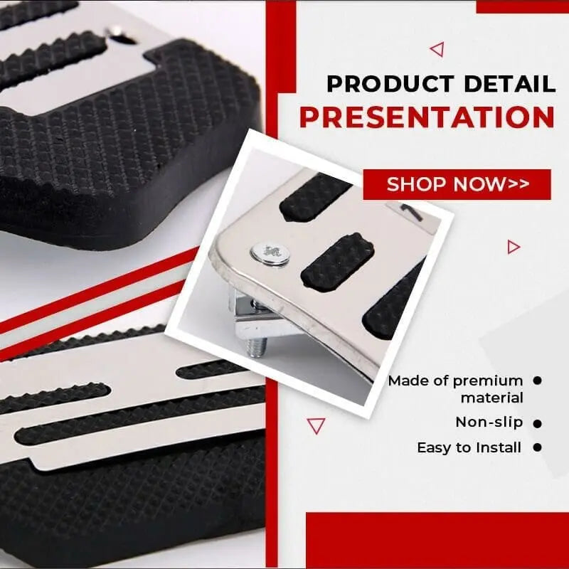 Non-slip Car Foot Pedals - Universal Fit, Plastic Metal Rubber, view 6