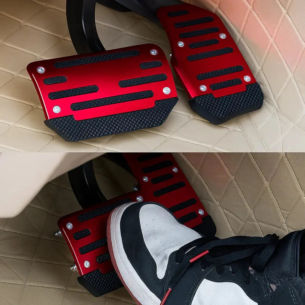 Non-slip Car Foot Pedals - Universal Fit, Plastic Metal Rubber