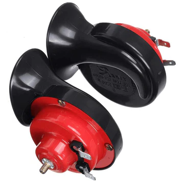 Powerful 300 Decibel Vehicle Horn - 24V, Red, ABS and Metal, view 5
