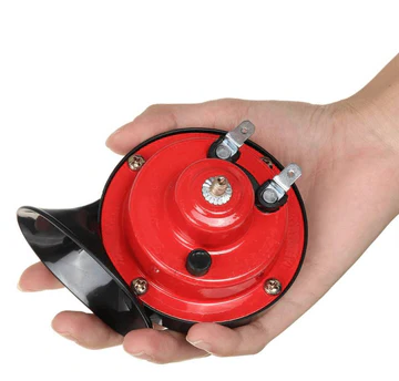 Powerful 300 Decibel Vehicle Horn - 24V, Red, ABS and Metal