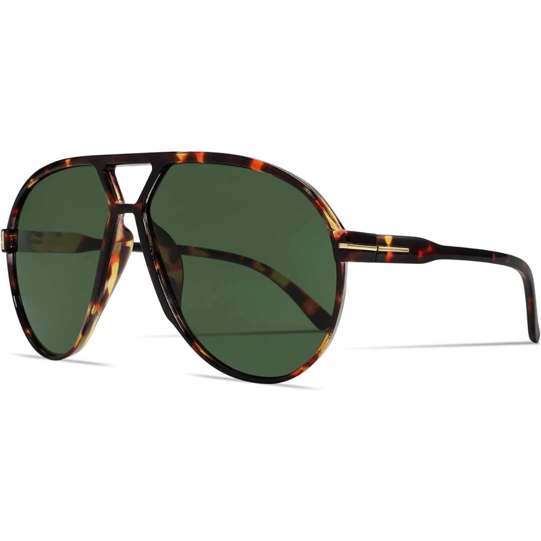 Aviator Oversize Square Sunglasses, UV400