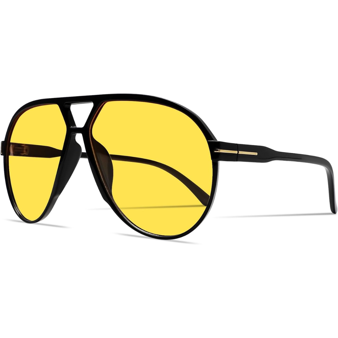 Aviator Oversize Square Sunglasses, UV400