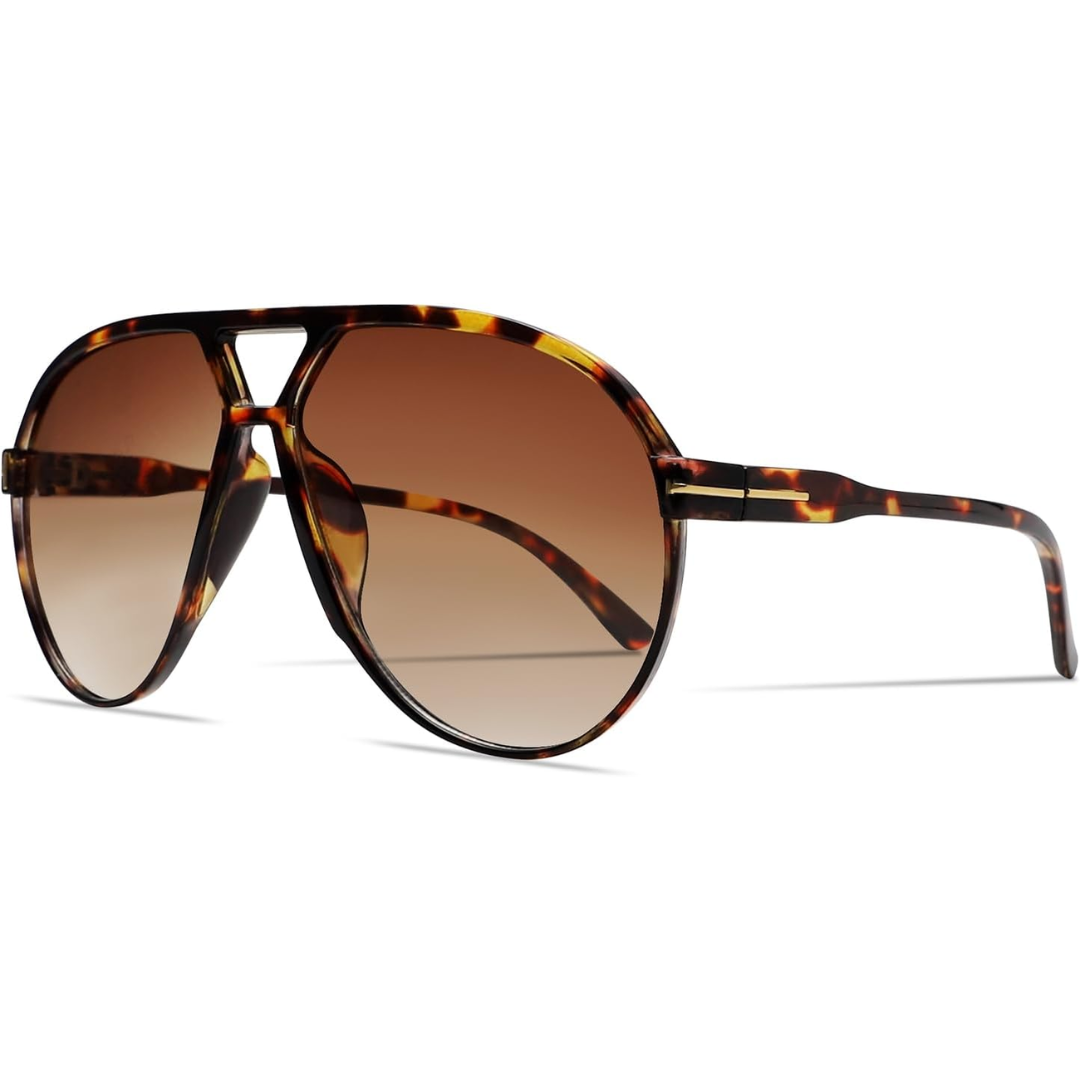 Aviator Oversize Square Sunglasses, UV400