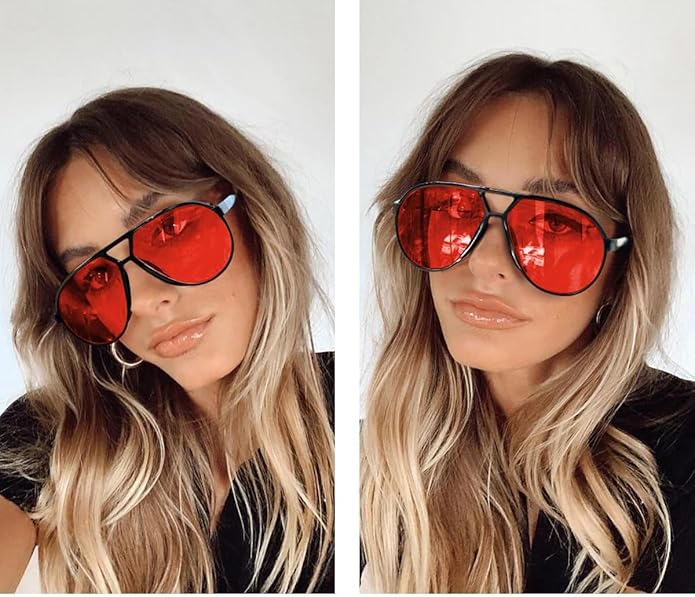 Aviator Oversize Square Sunglasses, UV400